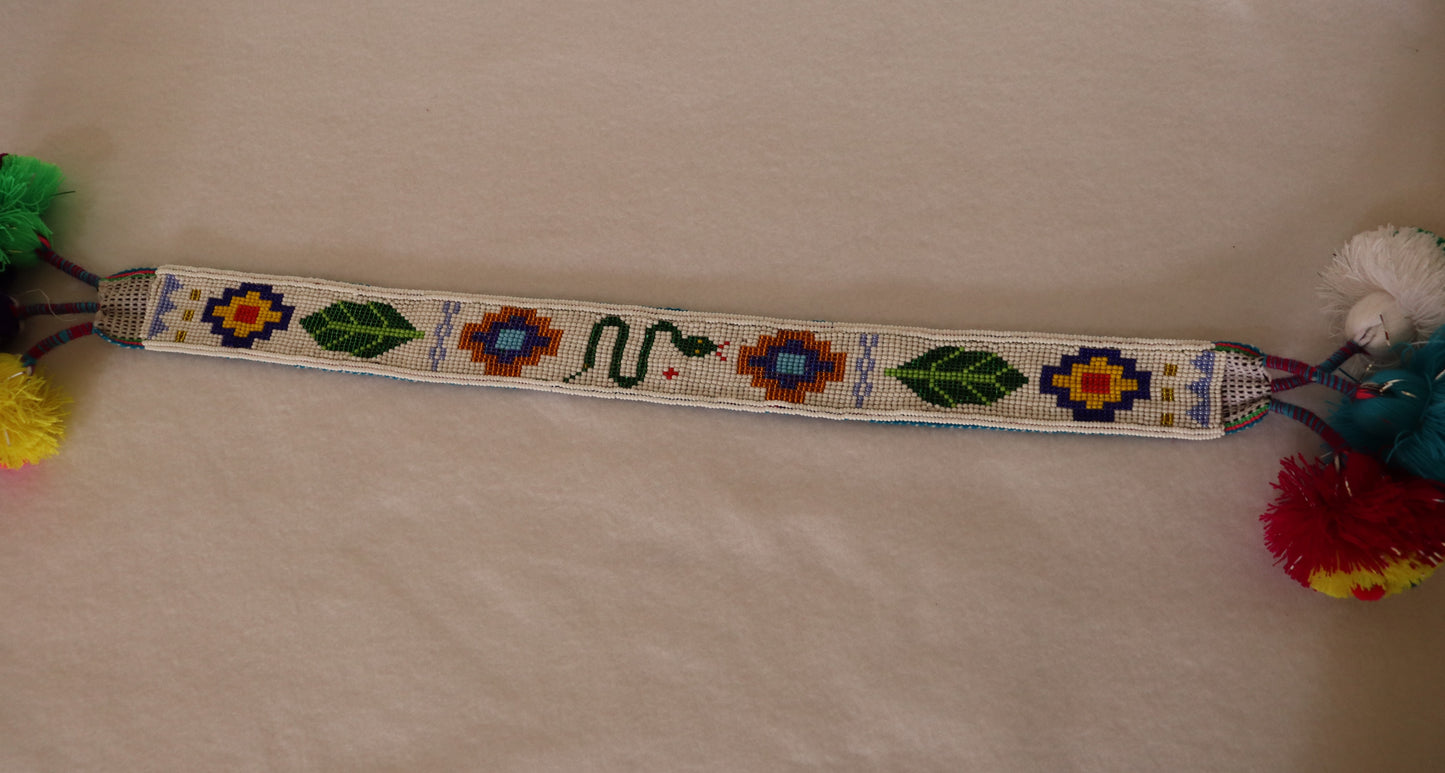CIN.105 Ribbons with glass seed beads