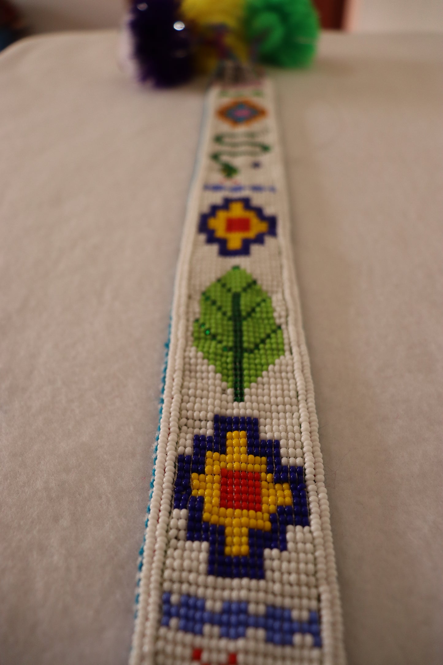 CIN.108 Ribbons with glass seed beads